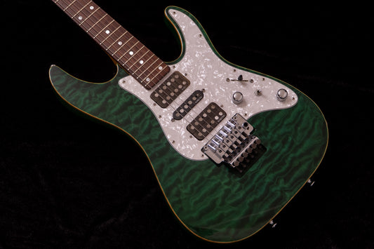 【used】SCHECTER / SD-II-24-AS/R See-Thru Green 2011 3.82kg #SA1102030【TONIQ Yokohama】 【price included SHIPPING & IMPORT TAX & VAT】