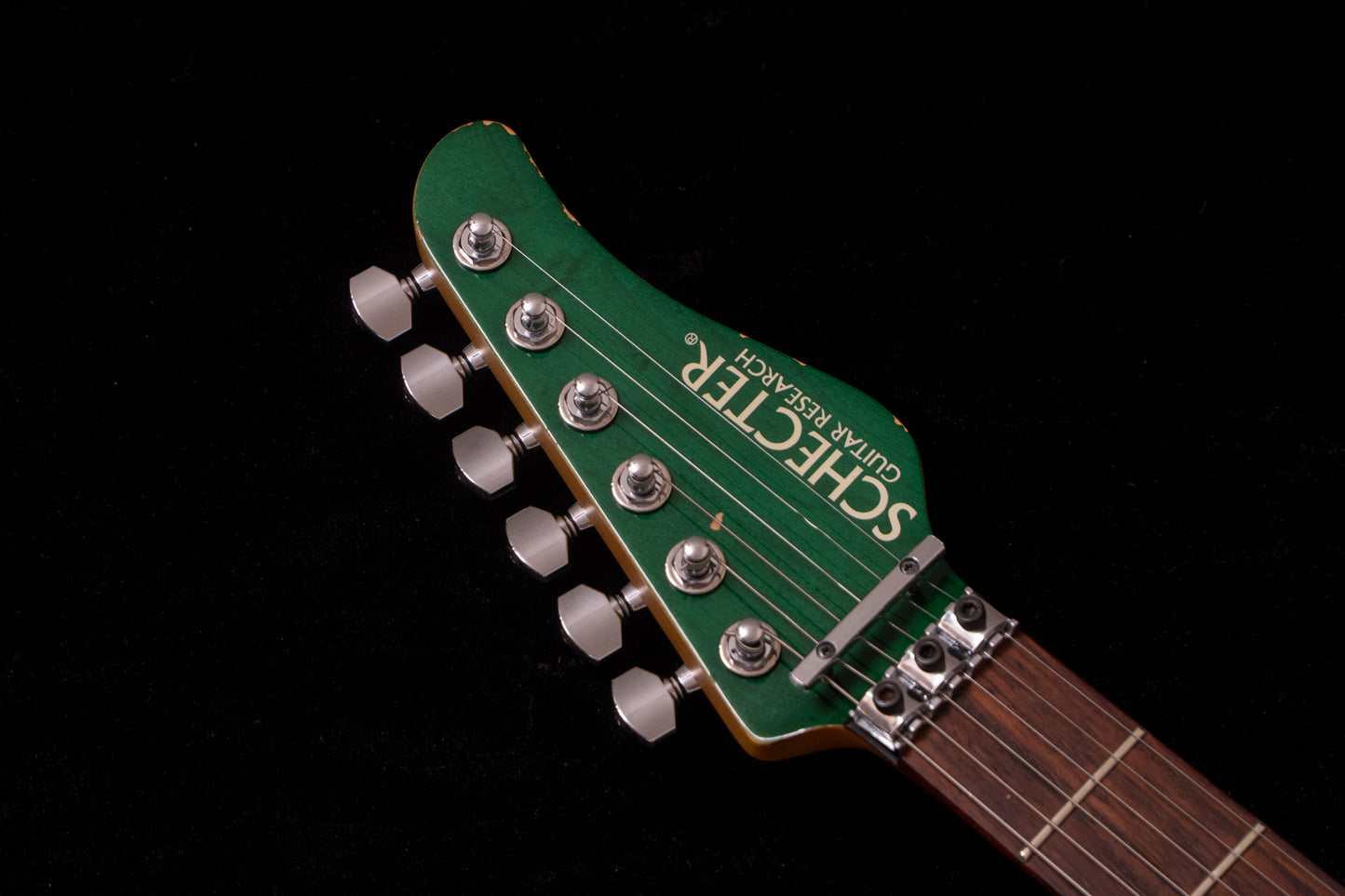 【used】SCHECTER / SD-II-24-AS/R See-Thru Green 2011 3.82kg #SA1102030【TONIQ Yokohama】 【price included SHIPPING & IMPORT TAX & VAT】
