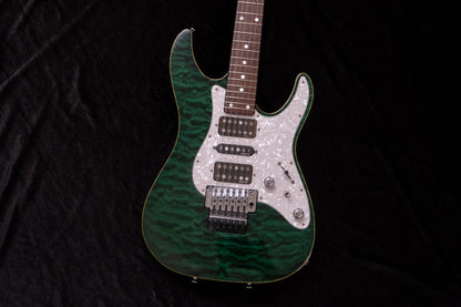 【used】SCHECTER / SD-II-24-AS/R See-Thru Green 2011 3.82kg #SA1102030【TONIQ Yokohama】 【price included SHIPPING & IMPORT TAX & VAT】