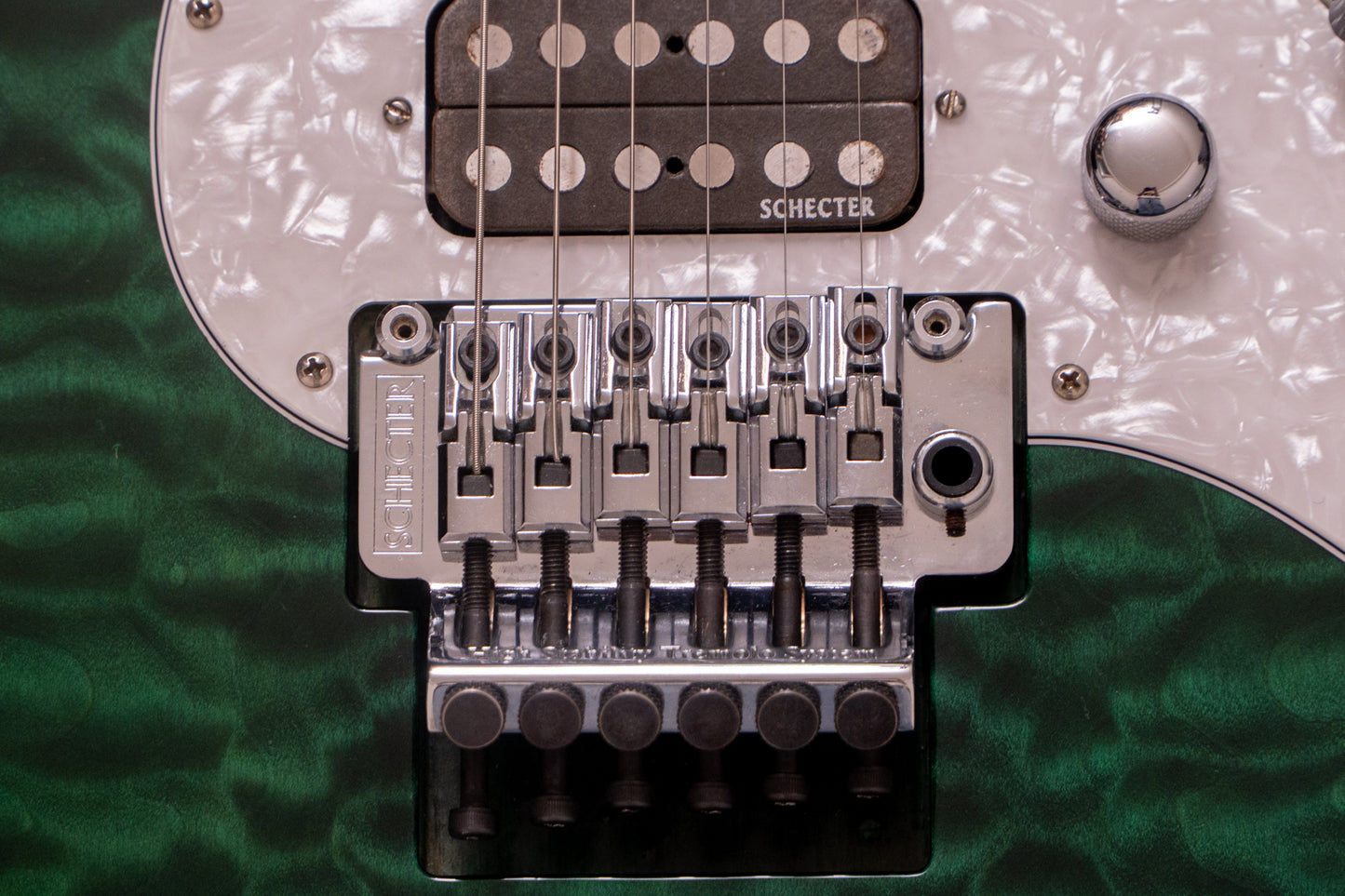 【used】SCHECTER / SD-II-24-AS/R See-Thru Green 2011 3.82kg #SA1102030【TONIQ Yokohama】 【price included SHIPPING & IMPORT TAX & VAT】