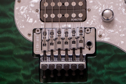 【used】SCHECTER / SD-II-24-AS/R See-Thru Green 2011 3.82kg #SA1102030【TONIQ Yokohama】 【price included SHIPPING & IMPORT TAX & VAT】