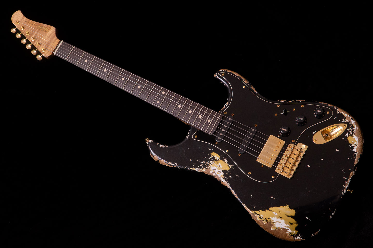 【new】Xotic / XSC-2 Black over Gold Heavy Aged Gold Parts 3.38kg #4160【TONIQ横浜】